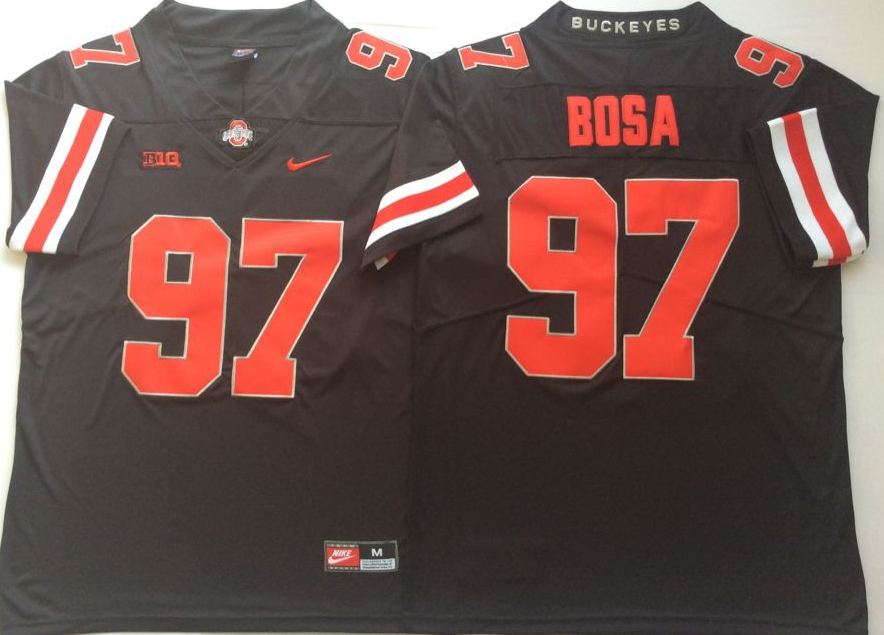 Men Ohio State Buckeyes #97 Bosa Black Nike NCAA Jerseys->ncaa teams->NCAA Jersey